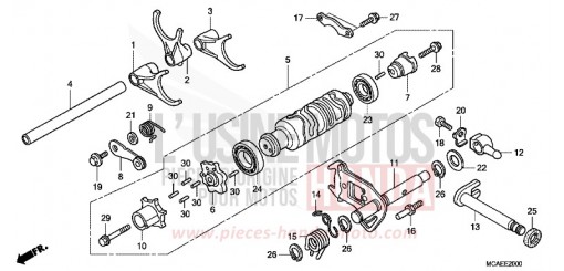 BARILLET DE SELECTION/FOURCHETTE DE SELECTION GL1800F de 2015